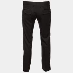 Dolce & Gabbana Black Wool & Silk Tailored Pants M
