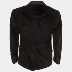 Dolce & Gabbana Black Velour & Brocade Blazer M