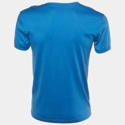 Dolce & Gabbana Blue Cotton Knit Round Neck T-Shirt M
