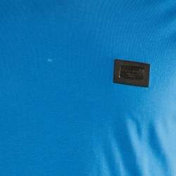 Dolce & Gabbana Blue Cotton Knit Round Neck T-Shirt M