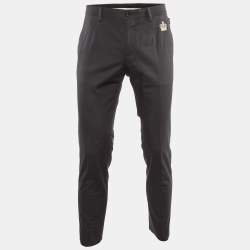 Dolce & Gabbana Dark Grey Logo Detail Pants M