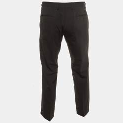 Dolce & Gabbana Black Wool Straight Leg Pants M