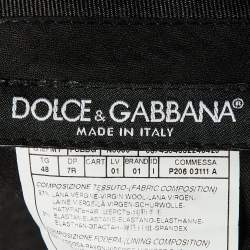 Dolce & Gabbana Black Wool Straight Leg Pants M