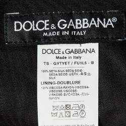 Dolce & Gabbana Dark Blue Silk Tailored Pants M