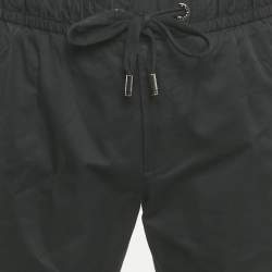 Pre Owned Dolce & Gabbana Black Stretch Cotton Jogging Pants M