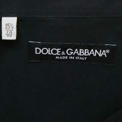 Dolce & Gabbana Black Cotton Long Sleeve Shirt L