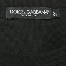 Dolce & Gabbana Black DG Spray-Paint Jersey T-Shirt L