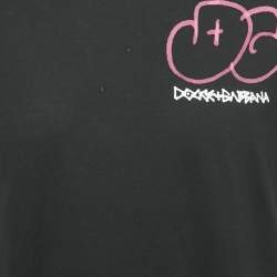 Dolce & Gabbana Black DG Spray-Paint Jersey T-Shirt L