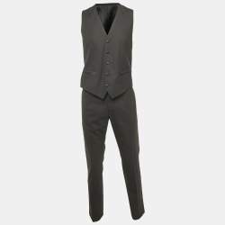 Dolce & Gabbana Black Wool Blend Tailored Martini 3pc Pants Suit M