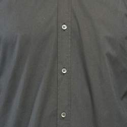 Dolce & Gabbana Midnight Blue Cotton Gold Fit Shirt M