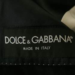 Dolce & Gabbana Black Velvet Single Breasted Martini Blazer S