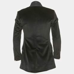 Dolce & Gabbana Black Velvet Single Breasted Martini Blazer S
