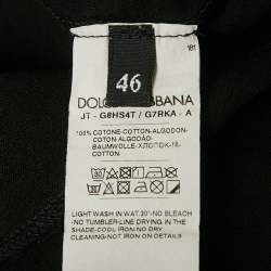 Dolce & Gabbana Black Logo Print Cotton T-Shirt S