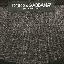 Dolce & Gabbana Black Logo Print Cotton T-Shirt S