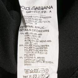Dolce & Gabbana Black Cotton Crew Neck T-Shirt L