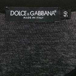 Dolce & Gabbana Black Cotton Crew Neck T-Shirt L