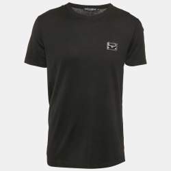 Dolce & Gabbana Black Cotton Crew Neck T-Shirt L