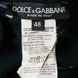 Dolce & Gabbana Navy Blue Cotton Knit hooded Sweatshirt & Joggers Set L