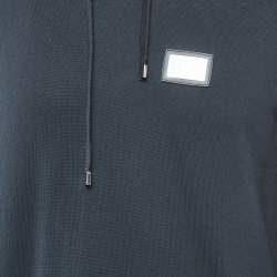 Dolce & Gabbana Navy Blue Cotton Knit hooded Sweatshirt & Joggers Set L