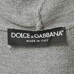 Dolce & Gabbana Grey Cotton Knit Hooded SweatJacket & Joggers L