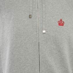 Dolce & Gabbana Grey Cotton Knit Hooded SweatJacket & Joggers L