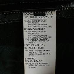 Dolce & Gabbana Blue/Black Nylon and Cotton Jacket XL