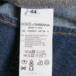 Dolce & Gabbana Navy Blue Denim Button Front Shirt XS