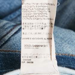 Pre Owned Dolce & Gabbana Blue Distressed Denim Classic Jeans M Waist 32"
