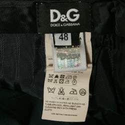 Pre Owned Dolce & Gabbana Black Velvet Brad Suit M