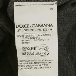Dolce & Gabbana Grey Logo Plaque Jersey T-Shirt L