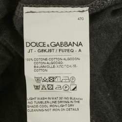 Dolce & Gabbana Grey Logo Plaque Jersey T-Shirt L