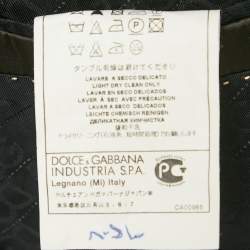Pre Owned Dolce & Gabbana Black Satin Wool Tailored Suit XL