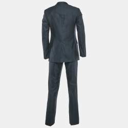 Pre Owned Dolce & Gabbana Midnight Blue Wool Blend Tailored Suit M