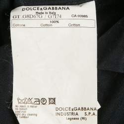 Dolce & Gabbana Multicolor Cotton Logo Plaque V-Neck T-Shirt XS