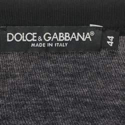Dolce & Gabbana Multicolor Cotton Logo Plaque V-Neck T-Shirt XS