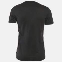 Dolce & Gabbana Multicolor Cotton Logo Plaque V-Neck T-Shirt XS
