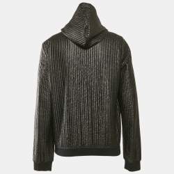 Dolce & Gabbana Black Quilted Nylon Zip Front Hooded Jacket XXXL