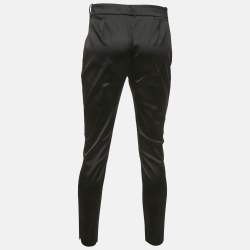 Pre Owned Dolce & Gabbana Black Satin Formal Trousers M