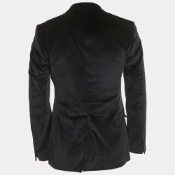 Pre Owned Dolce & Gabbana Navy Blue Velvet Martini Blazer M
