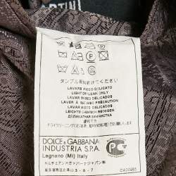 Pre Owned Dolce & Gabbana Navy Blue Velvet Martini Blazer M