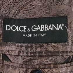Pre Owned Dolce & Gabbana Navy Blue Velvet Martini Blazer M