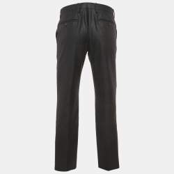 Pre Owned Dolce & Gabbana Black Wool Blend Formal Trousers M