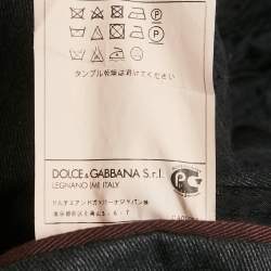 Dolce & Gabbana Dark Grey Denim Single Breasted Blazer L