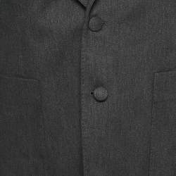 Dolce & Gabbana Dark Grey Denim Single Breasted Blazer L