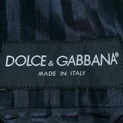 Pre Owned Dolce & Gabbana Navy Blue Wool Blend Single Breasted Blazer M