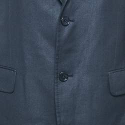 Pre Owned Dolce & Gabbana Navy Blue Wool Blend Single Breasted Blazer M