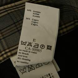 Pre Owned Dolce & Gabbana Brown Plaid Cotton Trouser XL