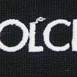 Pre Owned Dolce & Gabbana Black Logo Embroidery Cotton Hooded Sweatshirt M