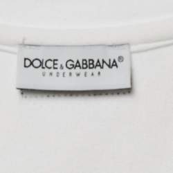Pre Owned Dolce & Gabbana Underwear White Jersey Sleeveless T-Shirt L