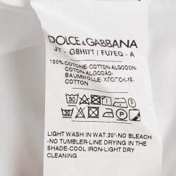 Pre Owned Dolce & Gabbana White Cotton Jersey Crewneck T-Shirt XXL